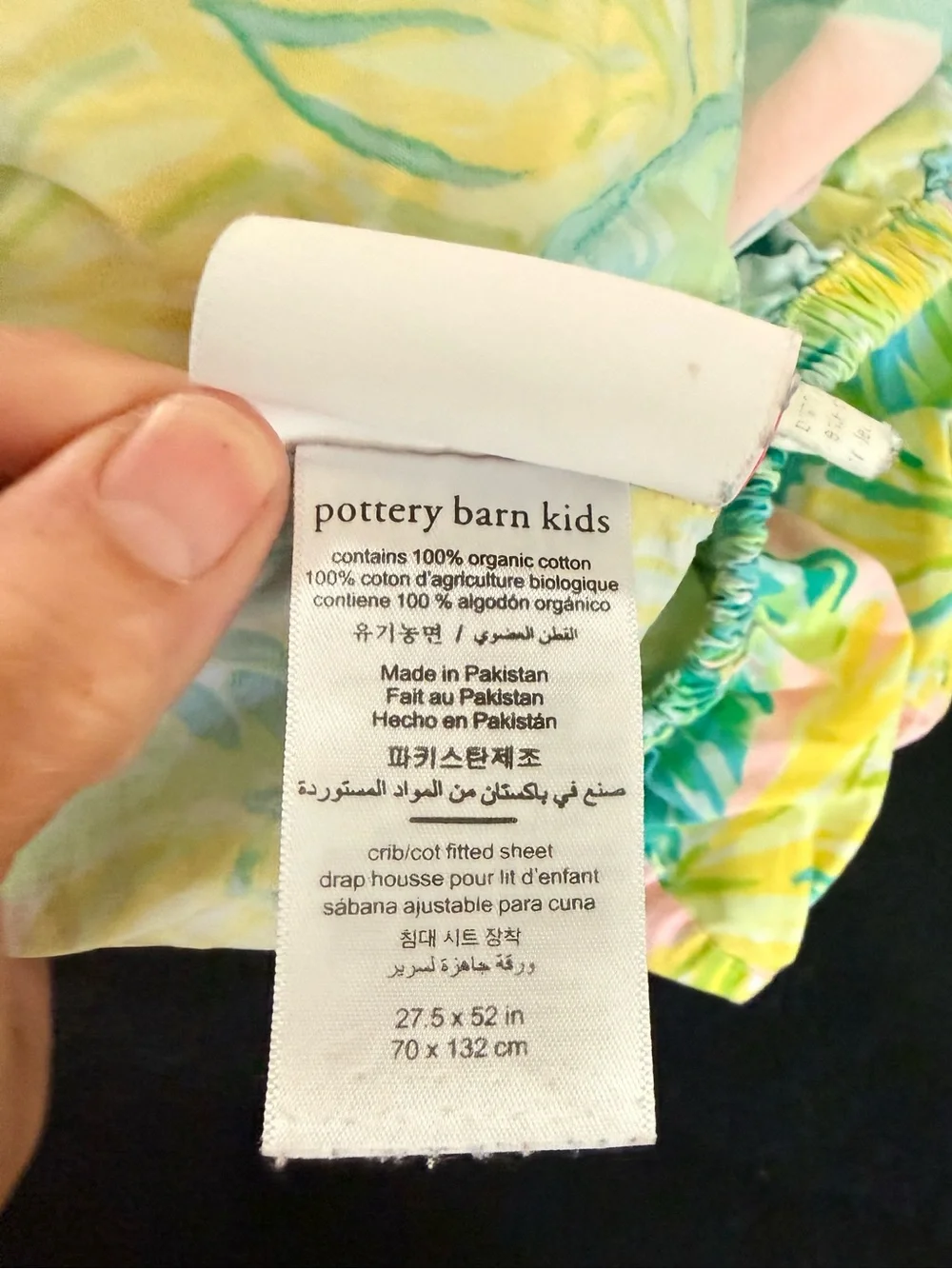 Lilly Pulitzer/Pottery Barn Kid fitted baby crib sheets 2). 100% org. Cotton